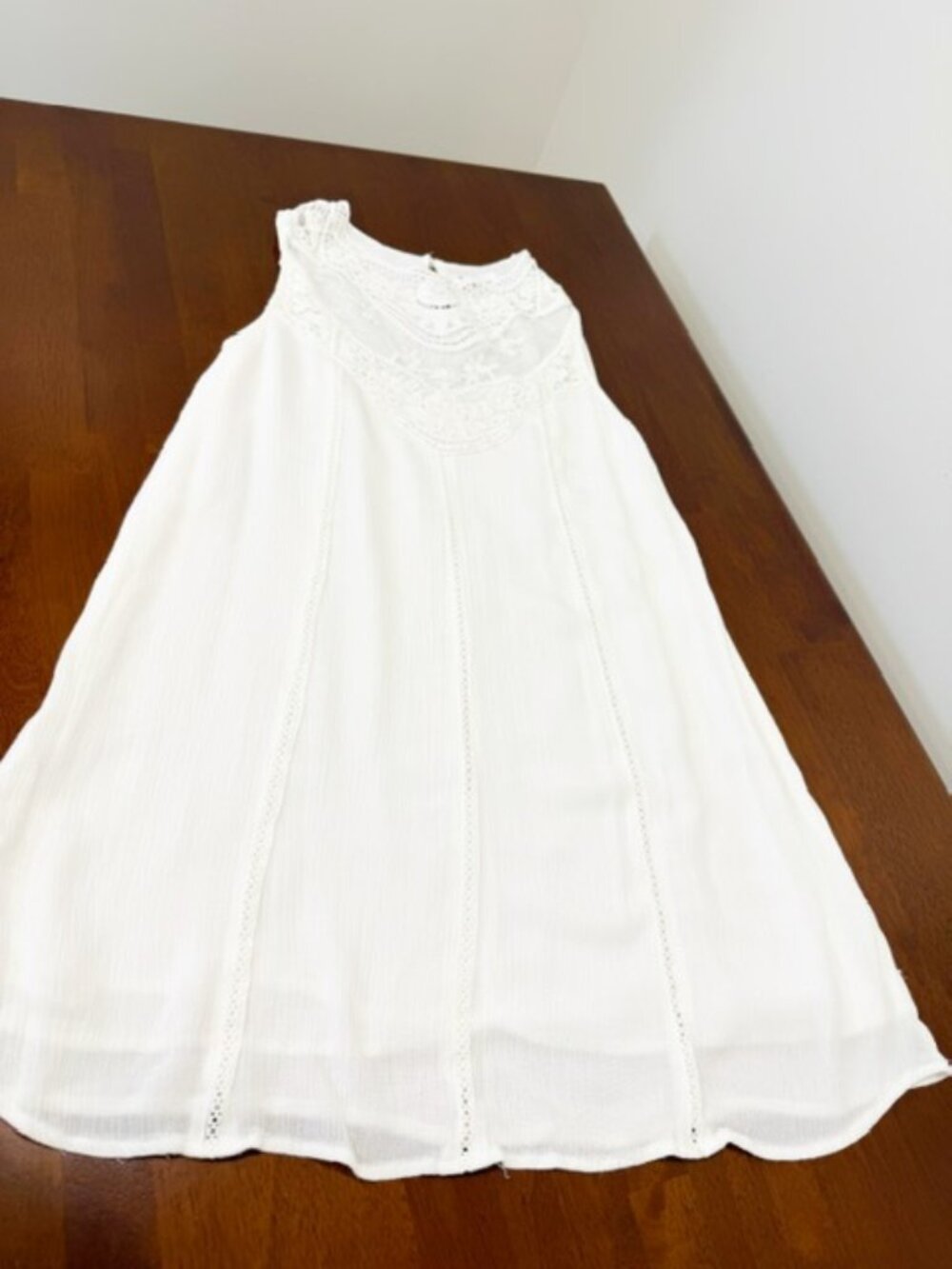 Save By The Dress White Sleeveless Lagen Look Dress Tunic Size S